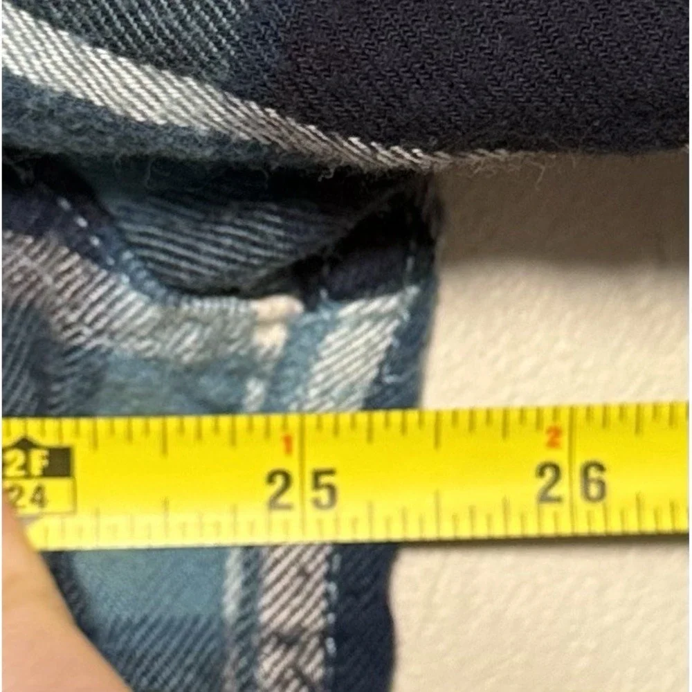 The North Face Flannel Button Up Shirt Men's Size 2XL Blue Plaid Long Sleeve